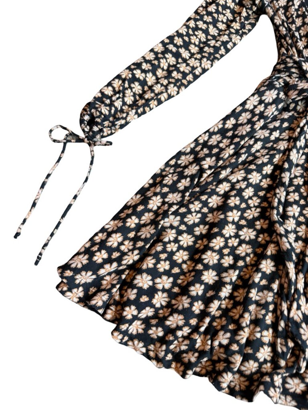 Free People Pradera Mini Dress Faux Wrap Stretchy Floral Print Comfy Size XS - Picture 5 of 16